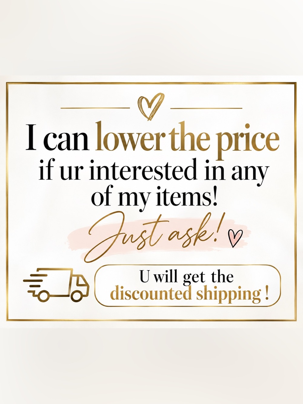 Gold and Blush Decorative Typography Print